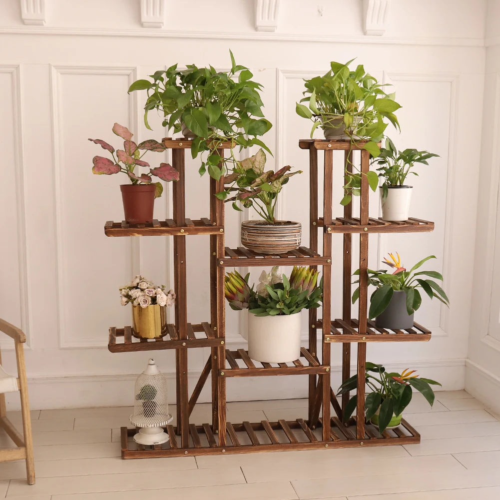 Wooden Multi-Tier Plant Stand