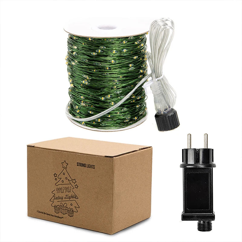 Green Cable LED String Fairy Lights