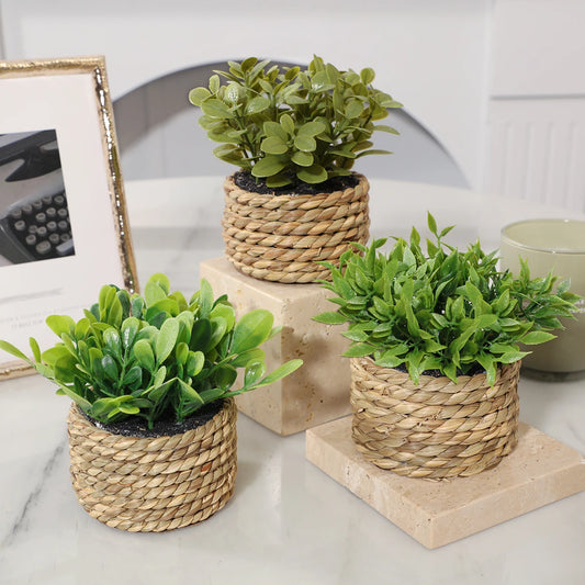 Woven Potted Artificial Plants