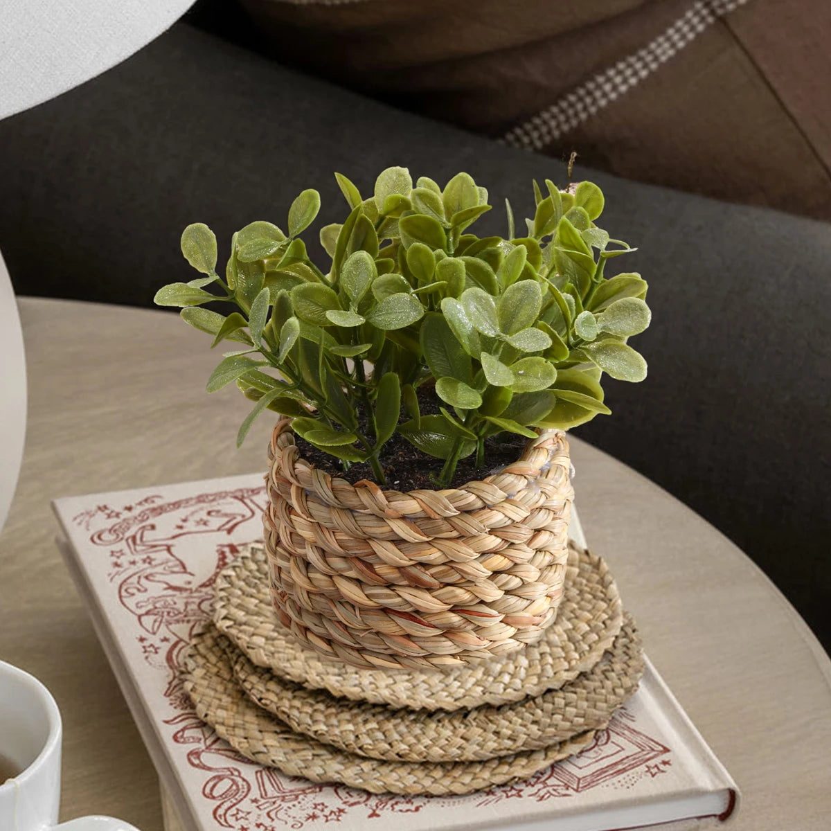 Woven Potted Artificial Plants