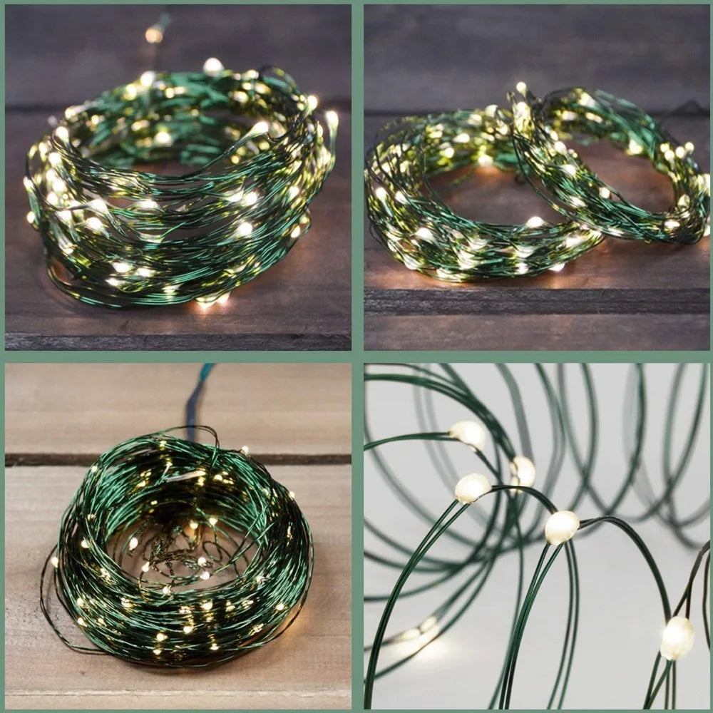 Green Cable LED String Fairy Lights